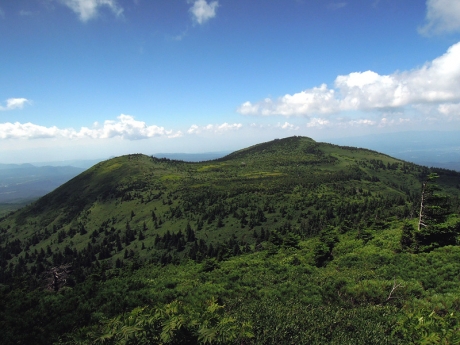田茂萢岳と湿原を見渡す