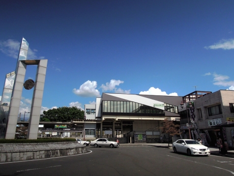 塩山駅から窪平・西沢渓谷入口行きのバスに乗る