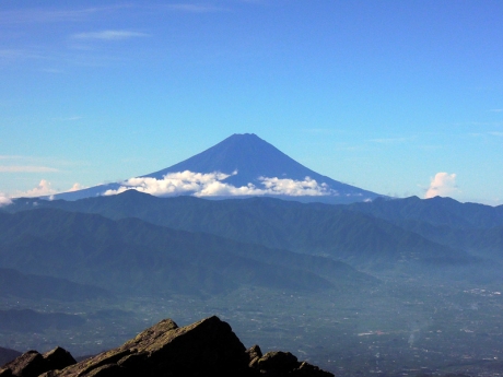 富士山と甲府盆地
